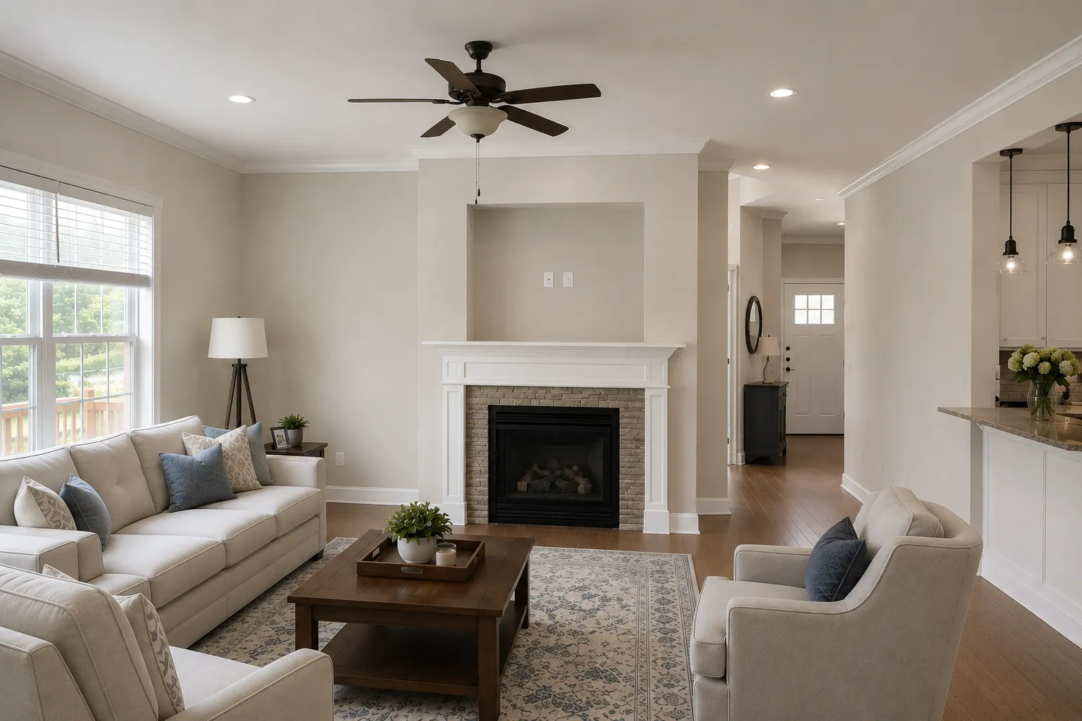 Living room before a fresh paint update