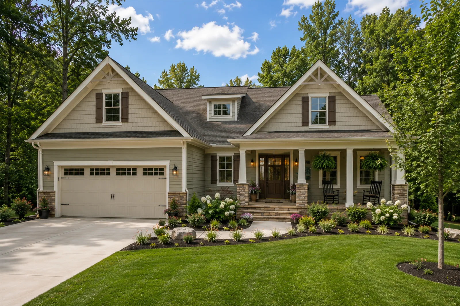 Freshly painted mountain home exterior near Black Mountain